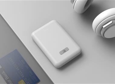 6000mAh Portable Mobile Power Bank with Power Level indicator in White product