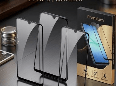 Samsung A17 5G Black Edged Tempered Glass (pack of 3) , Anti Spy And Anti Scratch product