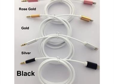 Lightning to 3.5mm Jack AUX Audio Adapter Cable for iPhone, iPad in Black product