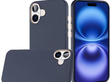 For iPhone 17 Premium Quality Classy Slick Chromed Around Hybrid Case Cover – Dark Blue product