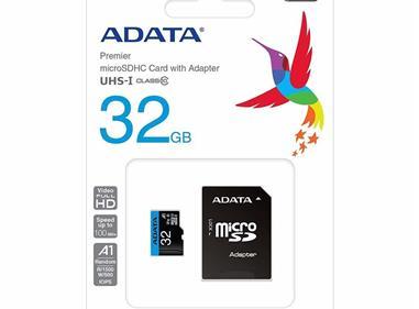 ADATA Premier 32GB MicroSDHC/SDXC UHS-I Class 10 V10 A1 Memory Card with Adapter-Black product