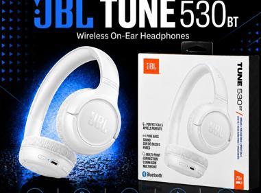 JBL Tune 530BT - On-Ear Bluetooth Headphones - White JBL Pure Bass Sound, Customize your sound with the JBL Headphones App, 2 beamforming mics for perfect calls product
